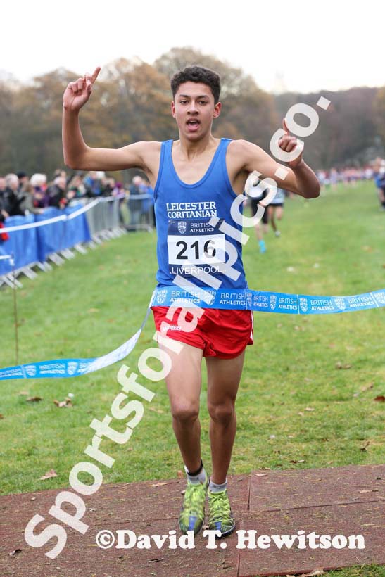Under-15 boys winner Liverpool Cross Challenge. David T. Hewitson/Sports for All Pics